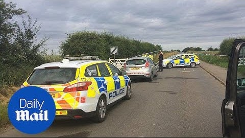 Police cordon near RAF Marham where a serviceman was threatened - Daily Mail
