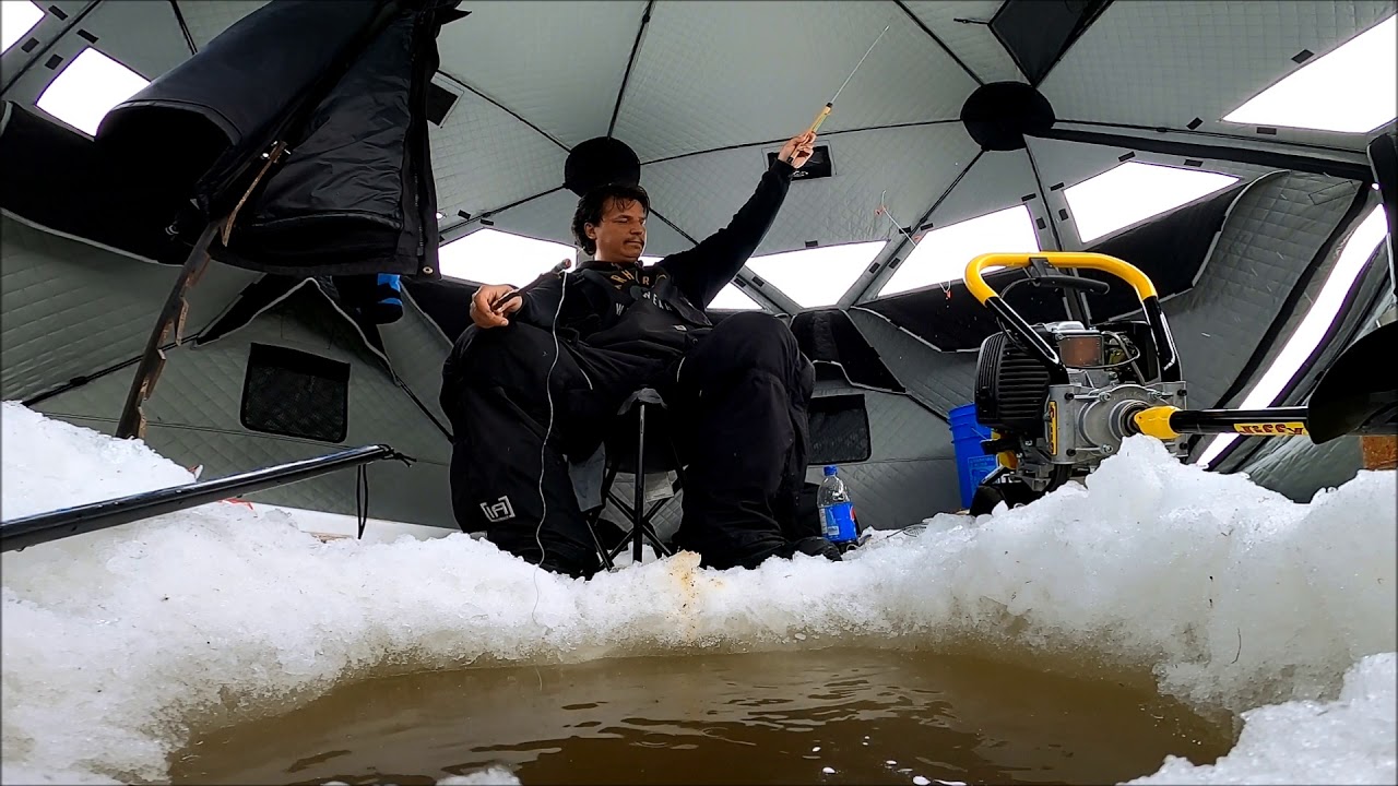 ice fishing smelt march 5 2020 YouTube