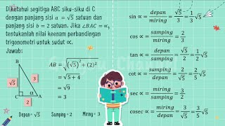 Perbandingan Trigonometri Pada Segitiga Siku-Siku ||Materi, Soal & Pembahasan||