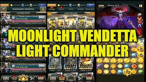 Legendary Game Of Heroes: Moonlight Vendetta Event Gameplay/Team Testing (Light Commander)