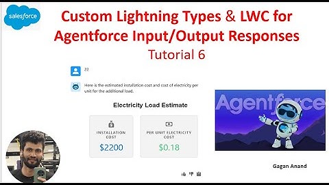 Custom Lightning Types & LWC for Agentforce Input/Output Responses    Tutorial 6
