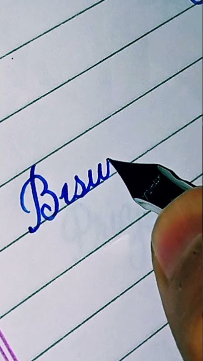 writing a name 'Biswajit' in cursive🖋 #shorts