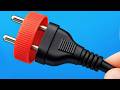 Repair a broken electrical plug using a plastic bottle cap! A simple yet effective idea