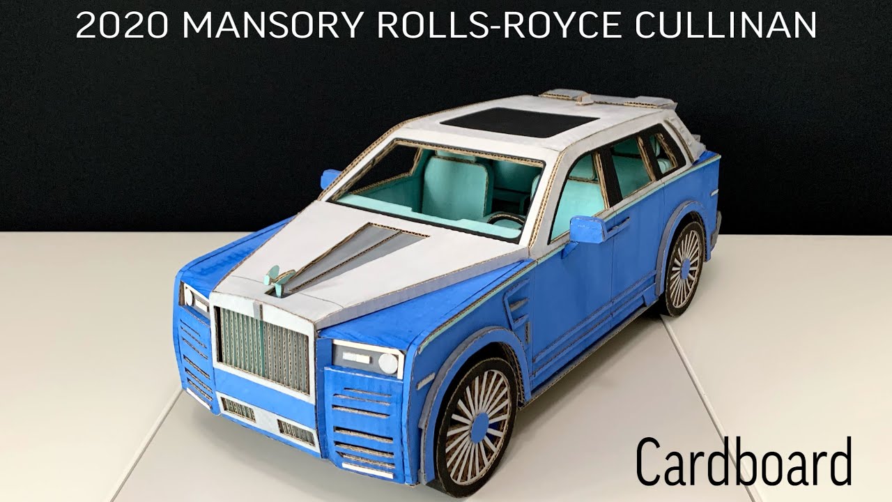 Download 2020 Mansory Rolls Royce Cullinan from cardboard / How to make car