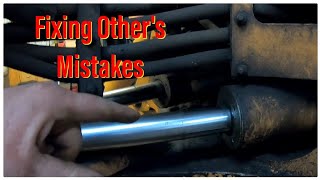 Fixing Other's Mistakes | Case 580sk Backhoe Hydraulic Cylinder Repair