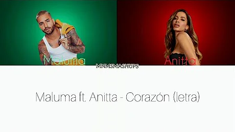 Maluma ft. Anitta - Corazón (letra)