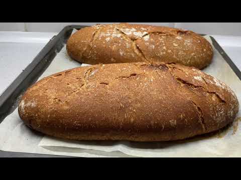 Изумительный пшенично - ржаной хлеб БЕЗ ФОРМ  на опаре " ПУЛИШ "!🍞 Рецепт домашнего хлеба!🥖🥖🥖