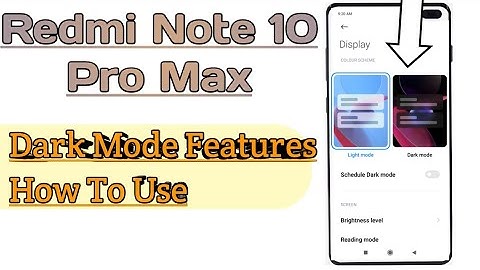 Redmi Note 10 Pro Max || Dark Mode Feature For Display How To Use