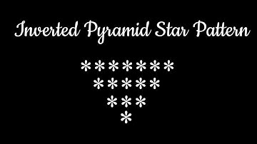 inverted Pyramid Star Pattern print program | reverse Pyramid pattern #gvspace #patternprogramming