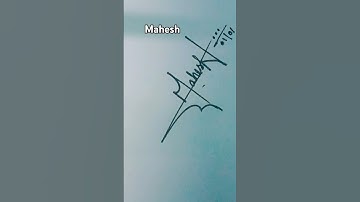 Do Sign M Signature Mahesh #calligraphy #signaturestyle #shorts ❤️❤️
