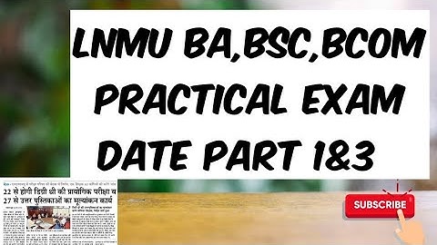 lnmu Part 3 Exam Date 2021, lnmu Part 1 Exam Date 2021
