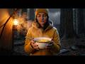 Solo Camping Pacific Northwest Thunderstorm ⛺🌩️ | Cooking in Tent | Forest ASMR