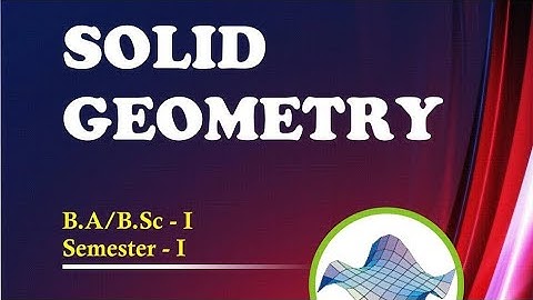 solid geometry chapter 9 soln ex 9.4 and 9.5 #ba #bsc 1st semester maths