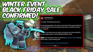 WINTER EVENT & BLACK FRIDAY SALE IS CONFIRMED | Tower Defense Simulator | ROBLOX