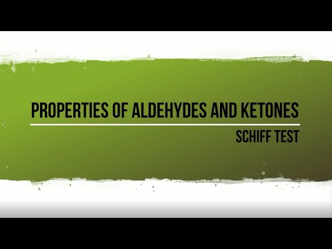 Lab - Properties of Aldehydes and Ketones - Schiff Test