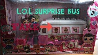 FAKE LOL Surprise BUS LOL Surprise series 4 and LOL surprise doll house