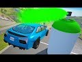 Jumping through Green Giant Spray Paint Crashes - BeamNG.drive