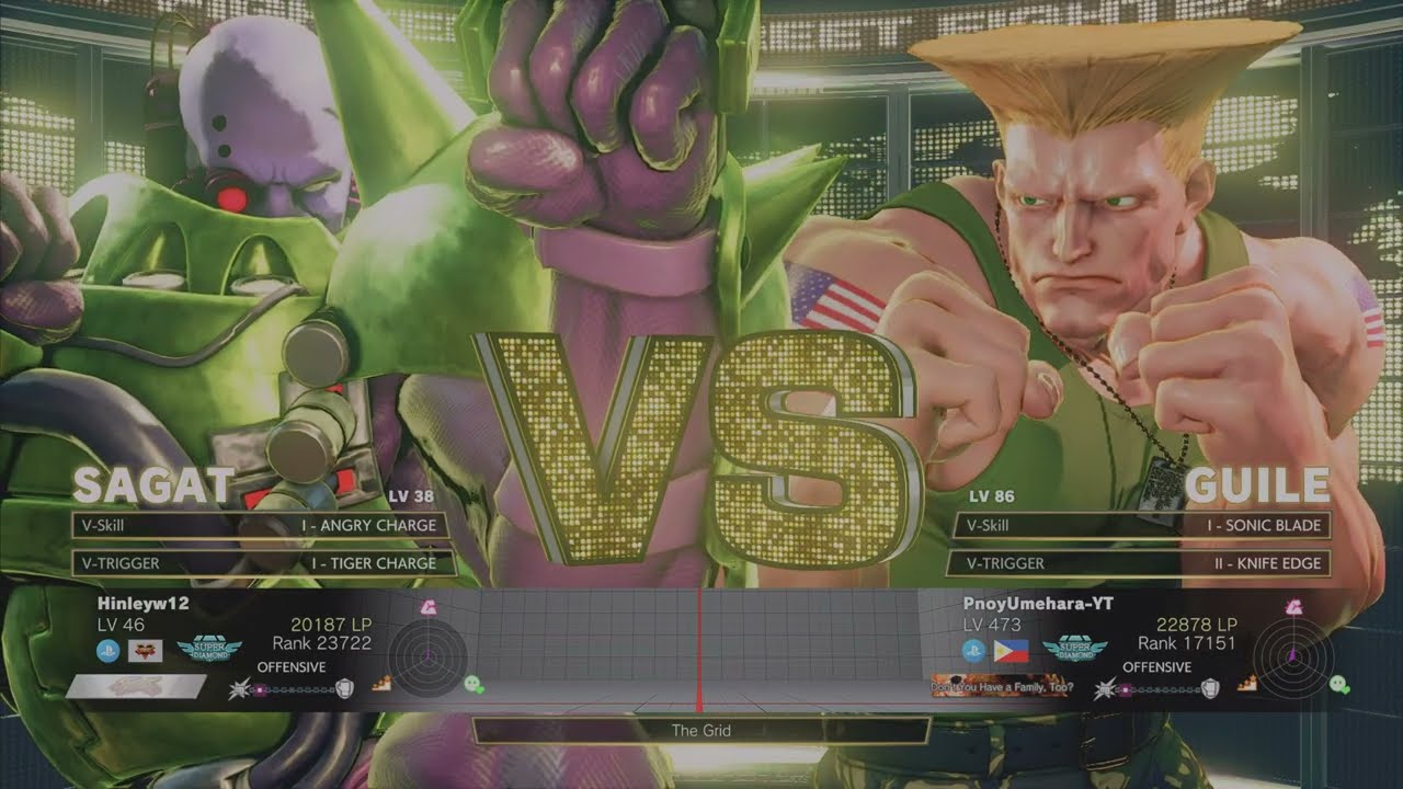 Sagat (Hinleyw12) VS Guile | Street Fighter V: Champion Edition