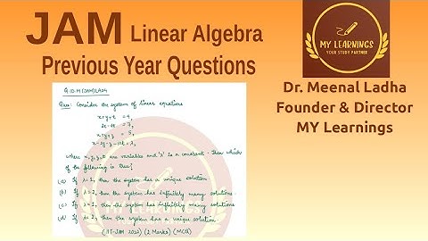 IIT-JAM (2022) | Linear algebra | (Q.ID.M(JAM)LA04)