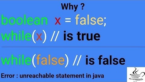 While ( false ) in java in details