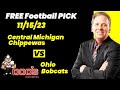 Free Football Pick Central Michigan Chippewas vs Ohio Bobcats , 11/15/2023 College Football