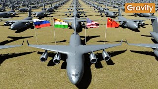Численность военно-транспортных самолетов по странам