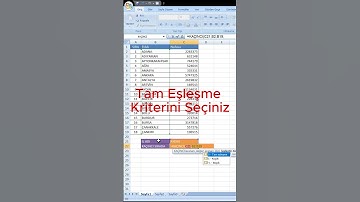 #Excel Kaçıncı (Match) Fonksiyonu #excel #vba #office #hücre #cell #function #arama #string #match