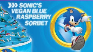 menchie s sonic the hedgehog vegan blue Raspberry sorbet