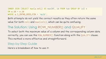 How to Select MAX(Column) and a Column in the Same Request in Teradata SQL