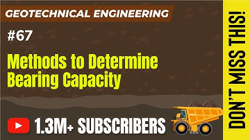 Methods to determine Bearing Capacity - Bearing Capacity - Foundation Engineering GATE