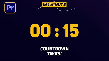 Make A Countdown Timer! in Premiere Pro l In just 1 Minute