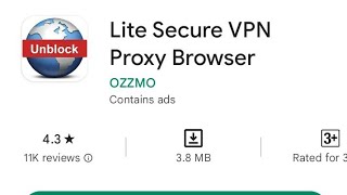 Lite Secure VPN proxy browser screenshot 1