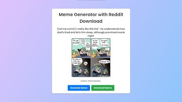 Meme Generator with Reddit Download Using HTML, CSS and JavaScript with Source Code