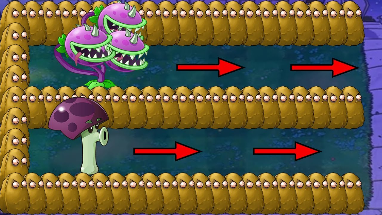 99 Scaredy shroom Vs 99 Chomper Vs Gargantuar Vs Dr. Zomboss - Plants ...