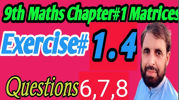 9th Maths exercise 1.4 questions 6,7,8||Determinant,transpos and adjoint off matrices