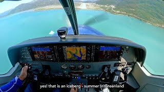 Atlantic crossing  Cessna Caravan  visual approach BGBW Narsarsuaq   stunning views!