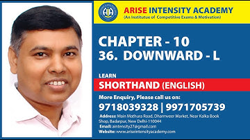 #steno #shorthand #stenography - CHAPTER-10   36.  DOWNWARD - L