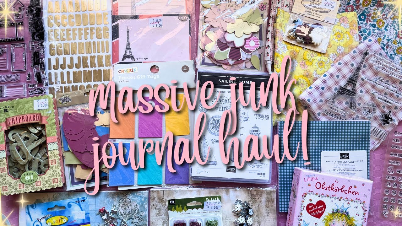 INCREDIBLE FIRST THRIFT HAUL FOR 2026!! 🛍️ | JUNK JOURNAL & SCRAPBOOKING SUPPLIES ✨✂️