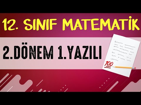 Matematik 12. Sınıf 2. Dönem 1. Yazılı Çalışması💯 | EMRAH HOCA