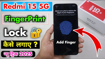 How to Set Finger Lock in Redmi 15 5G Phone || Redmi 15 Series Fingerprint Lock Setup 🔥