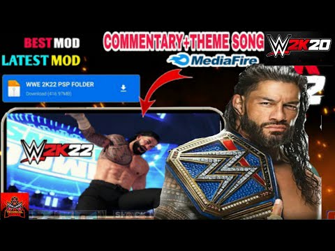 WWE 2K22 PSP MOD 600 MB BEST MOD EVER NEW ISO + PSP FOLDER 