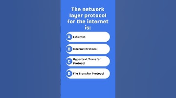 The network layer protocol for the internet is: