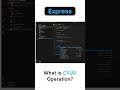 🔥What is CRUD? Explained in 37 Seconds #coding