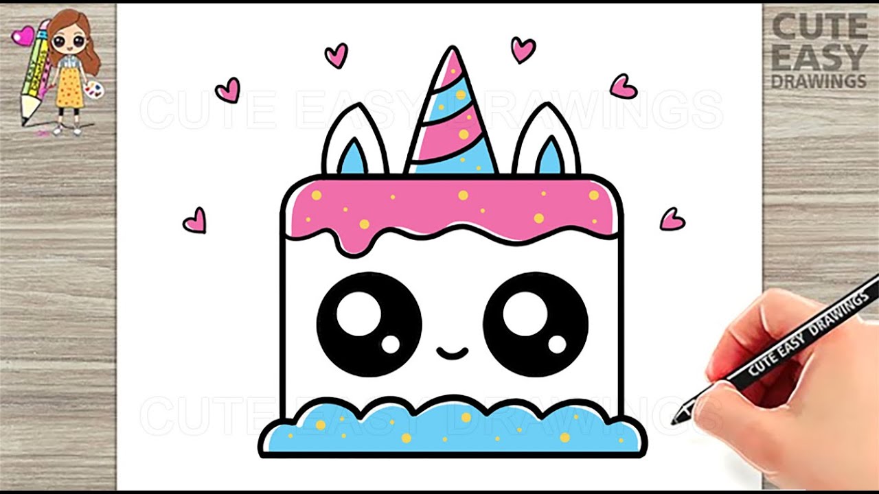 Aggregate more than 77 cute unicorn cake drawings - in.daotaonec