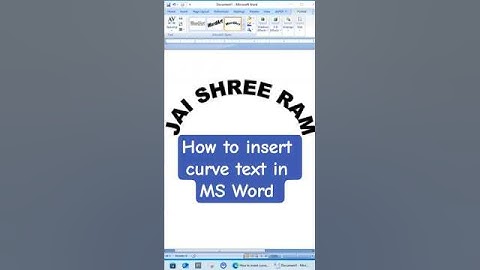 How to insert curve text in MS Word #shorts #msword #mswordtricks