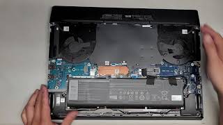 Alienware M17 R3 Almost Complete Disassembly SSD Hard Drive Upgrade Battery Fan Replacement Repair