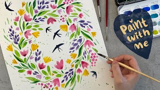 Watercolor for beginners: paint easy watercolor flowers in a few simple steps