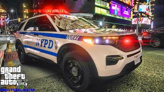 Playing GTA 5 As A POLICE OFFICER City Patrol| NYPD|| GTA 5 Lspdfr Mod| 4K