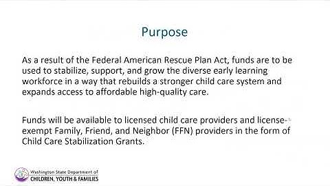 DCYF Child Care Stabilization Grant Webinar 10.12.21