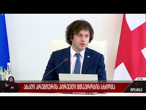 ახალი პრემიერის პირველი მთავრობის სხდომა